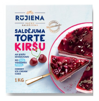 RŪJIENA Saldējuma TORTE ķiršu (4x1.6L/1kg)