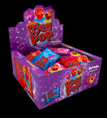 BAZOOKA Ring Pop karamele (24x10g)