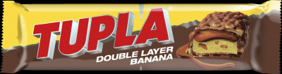 TUPLA Piena šok. "Double Layer Banana" ar banānu garšu (42x48g)