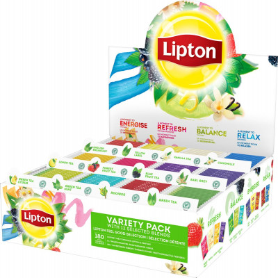 LIPTON Tējas izlase kastē (1x180gb) 12 veidi