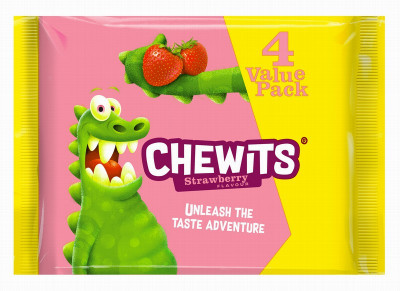 CHEWITS Košļāj.konfektes "Strawberry" 4 pack (36x120g)