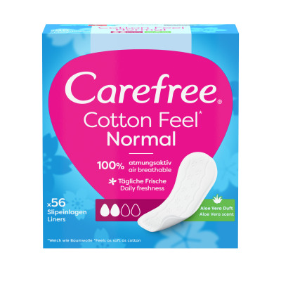 CAREFREE Ikdienas ieliktnīši "Cotton Feel Normal Aloe" (5x56gb)