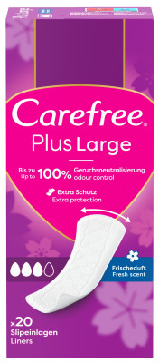 CAREFREE Ikdienas ieliktnīši "Plus Large" Fresh (15x20gb)