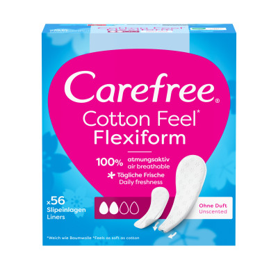 CAREFREE Ikdienas ieliktnīši "Cotton Feel FlexiForm" (5x56gb)