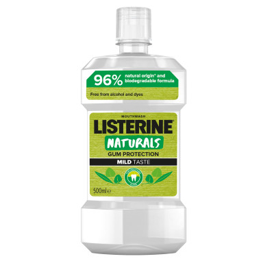 LISTERINE m/skaloj. līdzeklis NATURALS "Gum Protection" (6x500ml)