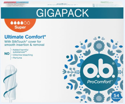 OB Higiēniski tamponi ((8x7gb)x54gb) ProComfort Super 54