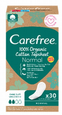 CAREFREE Ikdienas ieliktnīši "Normal" Organic (10x30gb)