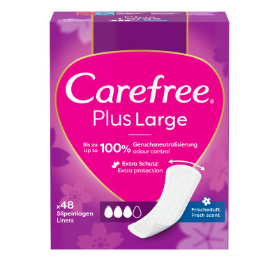 CAREFREE Ikdienas ieliktnīši "Plus Large" Fresh (6x48gb)