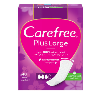 CAREFREE Ikdienas ieliktnīši "Plus Large" Aloe (6x48gb)