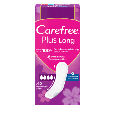 CAREFREE Ikdienas ieliktnīši "Plus Long" Fresh  (5x40gb)