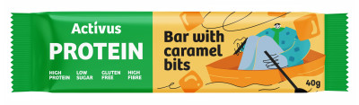 ACTIVUS Proteīna batoniņš ar karameļu gab. (12x40g)