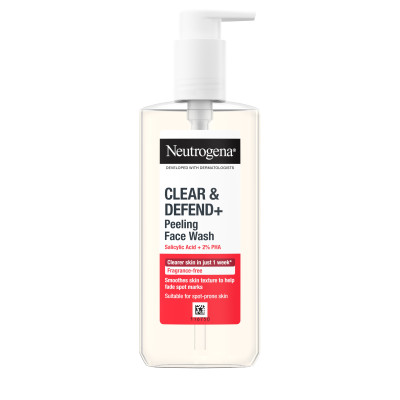 NEUTROGENA Clear&Defend+ pīlinga mazgāšanas gels (6x200ml)