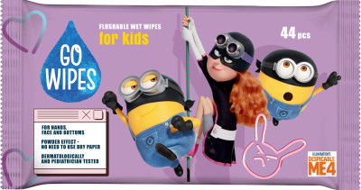 GOWIPES Bērnu mitrās salvetes, Minions (24x44gb)