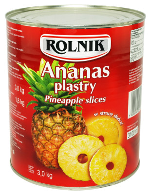 ROLNIK Ananāsu šķēles 3kg (6x3100ml)