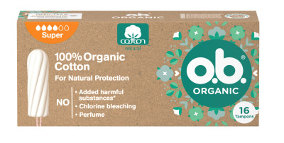 OB Higiēniskie tamponi ((27x6gb)x16gb) ORGANIC Super 16