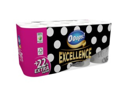 Ooops! Tualetes papīrs Excellence Limited edition (3x16 ruļļi)