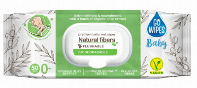 GOWIPES Bērnu mitrās salvetes no celulozes (18x50gb)