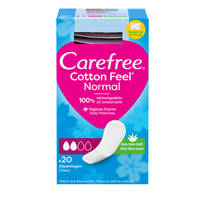 CAREFREE Ikdienas ieliktnīši "Cotton Feel Normal Aloe" IFW (12x20gb)