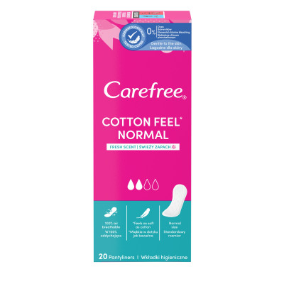 ***CAREFREE Ikdienas ieliktnīši "Cotton Feel Normal" Fresh (12x20gb)